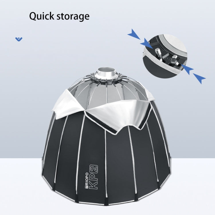 TRIOPO KP2-120 120cm Speedlite Flash Deep Parabolic Softbox Bowens Mount Diffuser(Black) - free shipping - PMC TechLife - Order now!