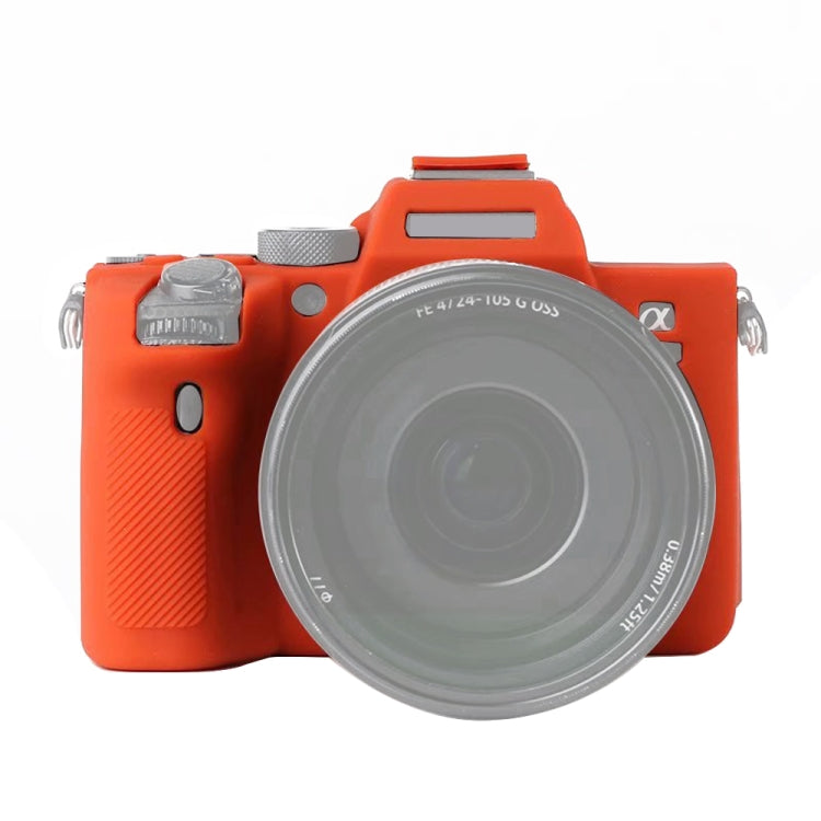 For Sony A7R4 Soft Silicone Protective Case(Orange) - Protective Case by PMC TechLife | Online Shopping South Africa | PMC TechLife | Buy Now Pay Later Mobicred