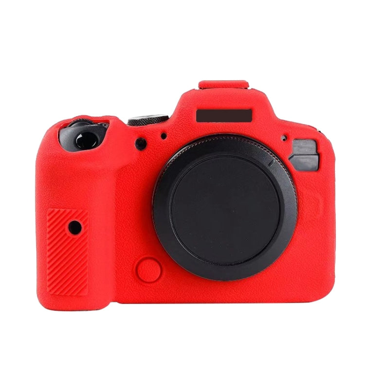 For Canon EOS R6 Litchi Texure Soft Silicone Case(Red) - Protective Case by PMC TechLife | Online Shopping South Africa | PMC TechLife | Buy Now Pay Later Mobicred