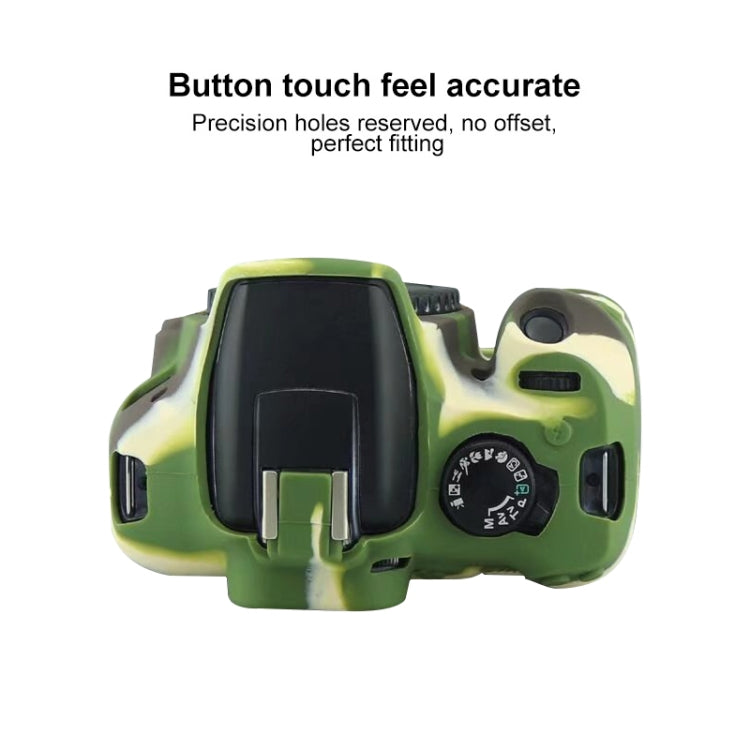 Soft Silicone Protective Case for Canon EOS 2000D (Camouflage) - Protective Case by PMC TechLife | Online Shopping South Africa | PMC TechLife | Buy Now Pay Later Mobicred