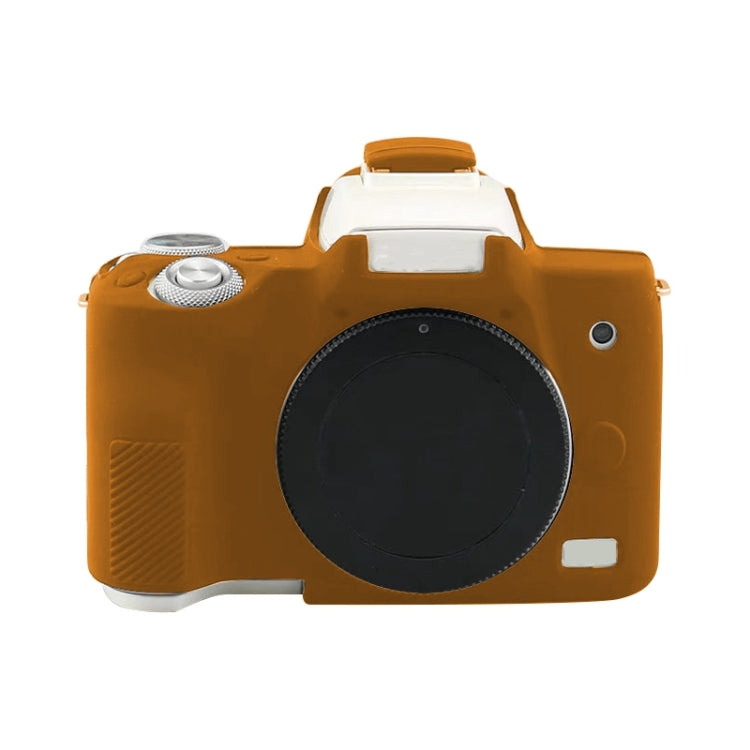 For Canon EOS M50 Mark II / M50 II Soft Silicone Protective Case(Coffee) - Protective Case by PMC TechLife | Online Shopping South Africa | PMC TechLife | Buy Now Pay Later Mobicred