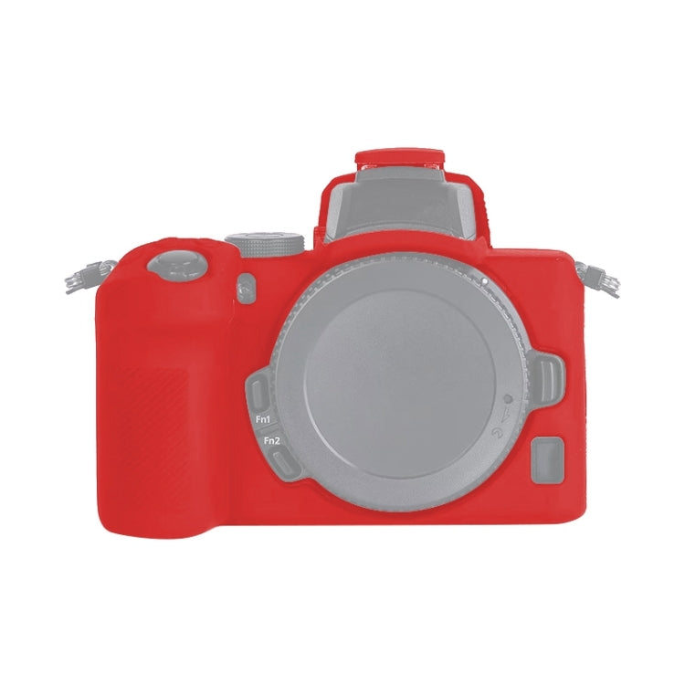 Soft Silicone Protective Case for Nikon Z50 (Red) - Protective Case by PMC TechLife | Online Shopping South Africa | PMC TechLife | Buy Now Pay Later Mobicred