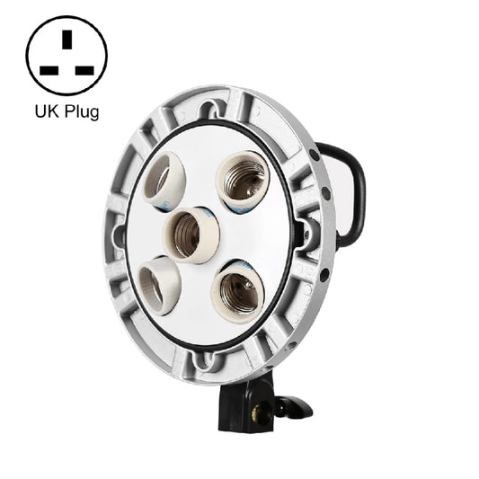 Godox TL-5 5 in 1 E27 Socket Tricolor Bulb Light Lamp Head Mount(UK Plug) -  by Godox | Online Shopping South Africa | PMC Jewellery | Buy Now Pay Later Mobicred