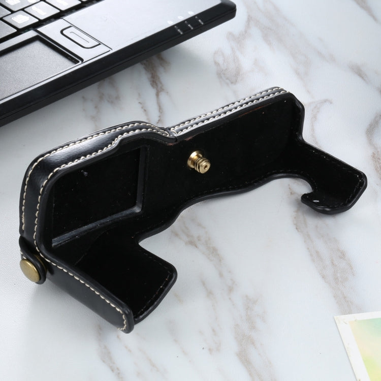 1/4 inch Thread PU Leather Camera Half Case Base for FUJIFILM X-T3/X-T2(Black) - Half Case by PMC TechLife | Online Shopping South Africa | PMC TechLife | Buy Now Pay Later Mobicred