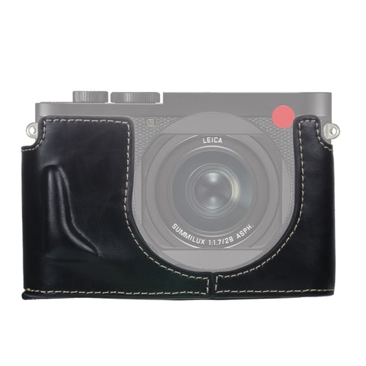 1/4 inch Thread PU Leather Camera Half Case Base for Leica Q2(Black) - Half Case by PMC Jewellery | Online Shopping South Africa | PMC Jewellery | Buy Now Pay Later Mobicred