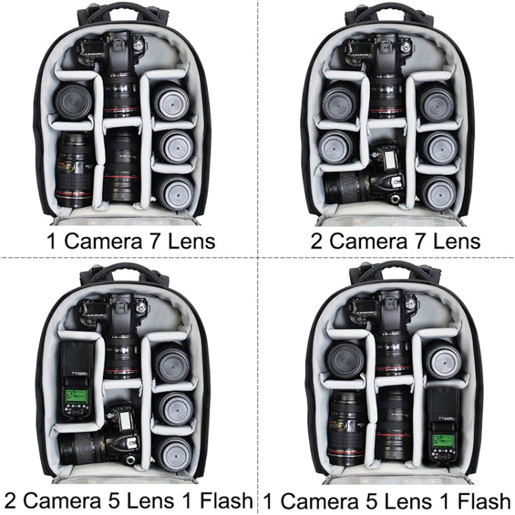 CADeN Multifunctional Shoulder SLR Camera Lens Bag Photography Backpack (Black) - free shipping - PMC TechLife - Order now!
