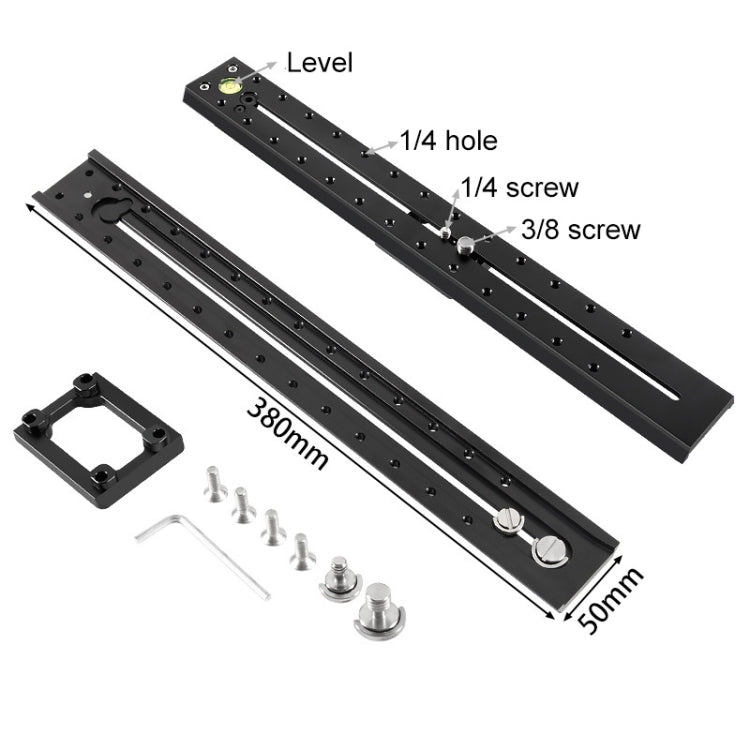 BEXIN VR-380L 380mm Length Aluminum Alloy Extended Quick Release Plate for Manfrotto / Sachtler(Black) - free shipping - PMC TechLife - Order now!