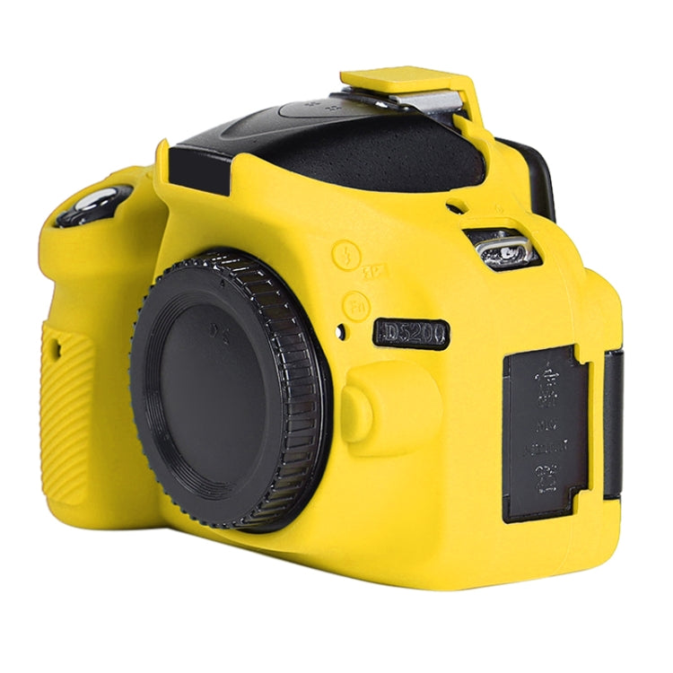 Soft Silicone Protective Case for Nikon D5200 (Yellow) - Protective Case by PMC TechLife | Online Shopping South Africa | PMC TechLife | Buy Now Pay Later Mobicred