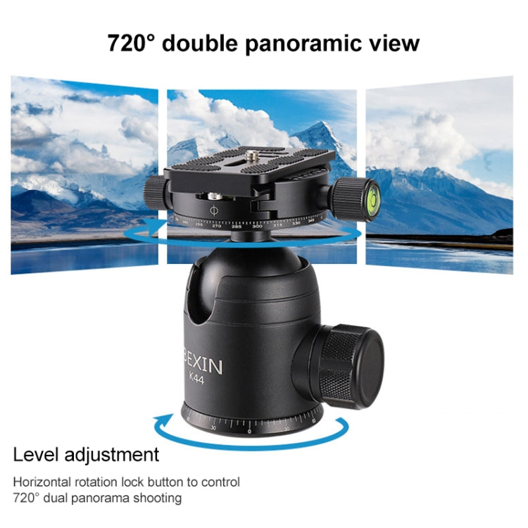 BEXIN RC334 Portable Collapsible Carbon Fiber Camera Tripod with K44 Panoramic BallHead - free shipping - PMC TechLife - Order now!