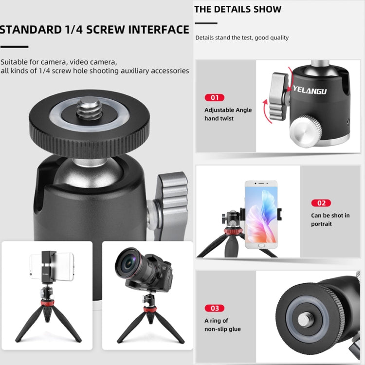 YELANGU LW-A01 Panoramic Metal Tripod Ball Head Adapter - Tripod Heads by YELANGU | Online Shopping South Africa | PMC TechLife | Buy Now Pay Later Mobicred