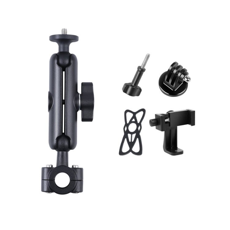 21mm Ballhead Car Front Seat Handlebar Fixed Mount Holder with Tripod Adapter & Screw & Phone Clamp & Anti-lost Silicone Case for GoPro Hero12 Black / Hero11 /10 /9 /8 /7 /6 /5, Insta360 Ace / Ace Pro, DJI Osmo Action 4 and Other Action Cameras - Connection Mount by PMC Jewellery | Online Shopping South Africa | PMC Jewellery | Buy Now Pay Later Mobicred