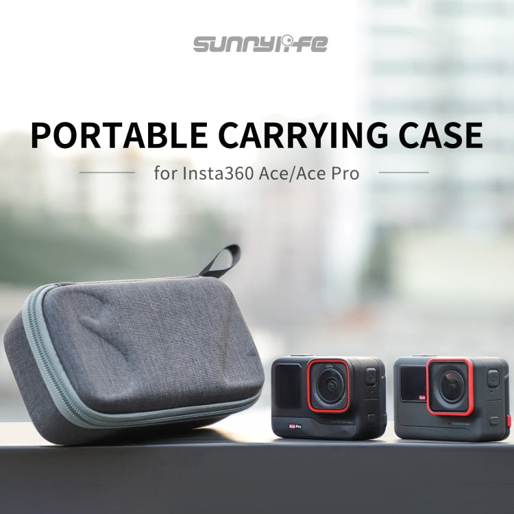 For Insta360 Ace / Ace Pro Sunnylife Portable Carrying Case Handbag Mini Travel Case Organizer Protective Bag (Black) - Case & Bags by Sunnylife | Online Shopping South Africa | PMC Jewellery