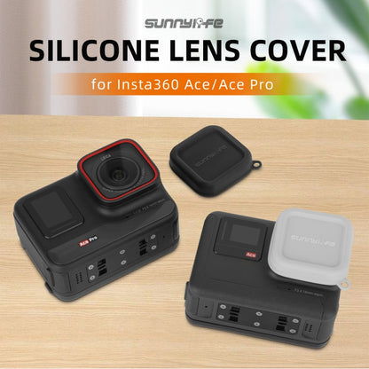 For Insta360 Ace / Ace Pro Sunnylife Silicone Lens Cap Protector Lens Cover (Black) - Case & Bags by Sunnylife | Online Shopping South Africa | PMC Jewellery | Buy Now Pay Later Mobicred