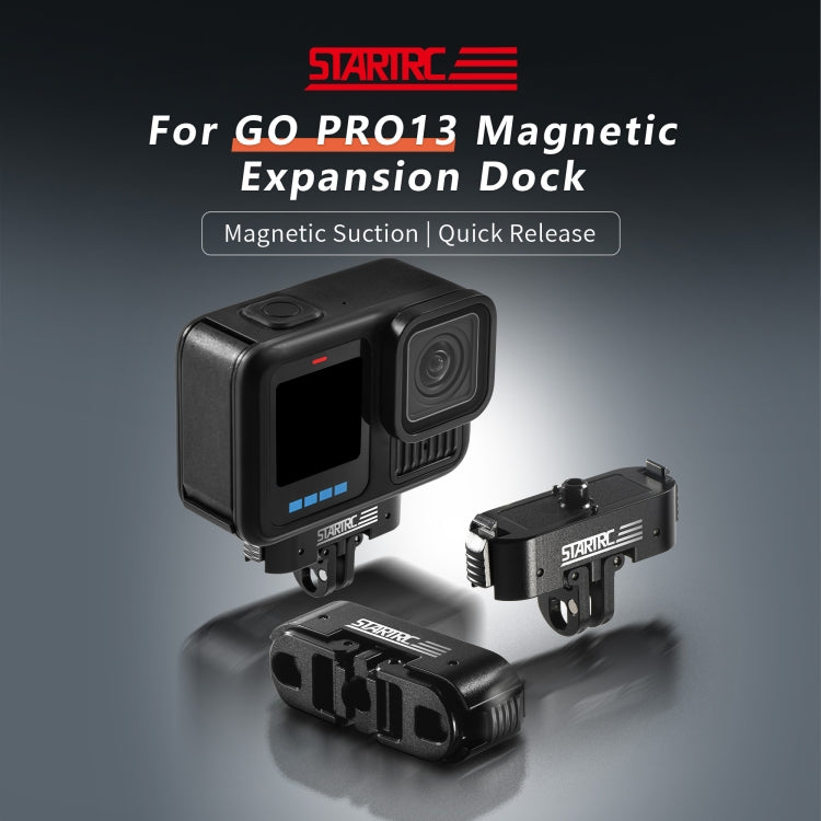 For GoPro HERO13 Black STARTRC Magnetic Quick Release Base Mount (Black) - free shipping - PMC TechLife - Order now!