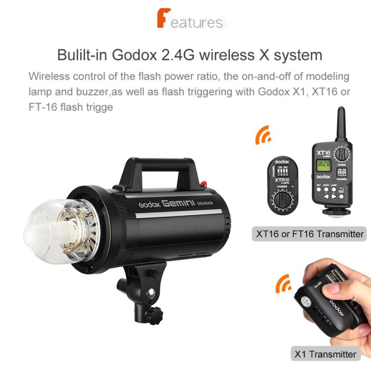 Godox Gemini GS400II Studio Flash Light 400Ws Bowens Mount Strobe Flash (US Plug) - free shipping - PMC TechLife - Order now!