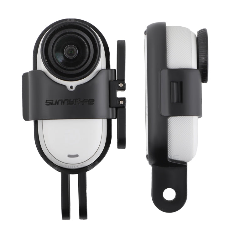 For Insta360 GO 3S / GO 3 Sunnylife Foldable Vertical-Horizontal Mount Adapter Protective Frame Brackets Housing Case (Black) - free shipping - PMC TechLife - Order now!
