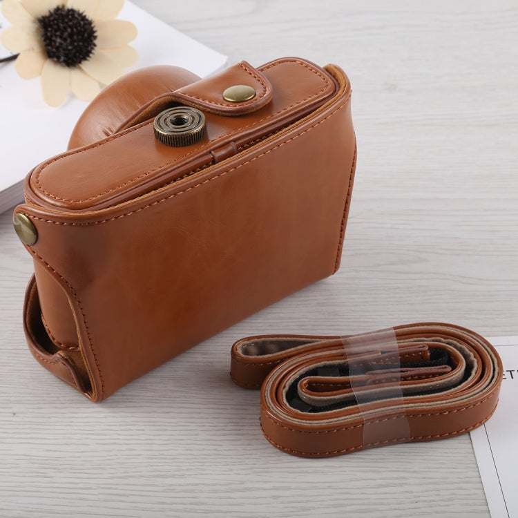 Full Body Camera PU Leather Case Bag with Strap for Fujifilm X100F (Brown) - free shipping - PMC TechLife - Order now!