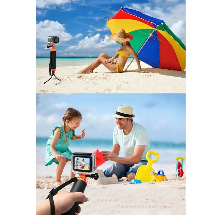Floating Handle Grip with Tripod Holder & Adjustable Anti-lost Strap for GoPro Hero12 Black / Hero11 /10 /9 /8 /7 /6 /5, Insta360 Ace / Ace Pro, DJI Osmo Action 4 and Other Action Cameras - Floating Grip & Ball by PMC Jewellery | Online Shopping South Africa | PMC Jewellery | Buy Now Pay Later Mobicred