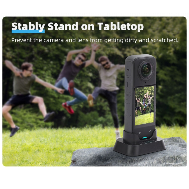 For Insta360 X4 Sunnylife Desktop Stand Base (Black) - Mount & Holder by Sunnylife | Online Shopping South Africa | PMC TechLife | Buy Now Pay Later Mobicred
