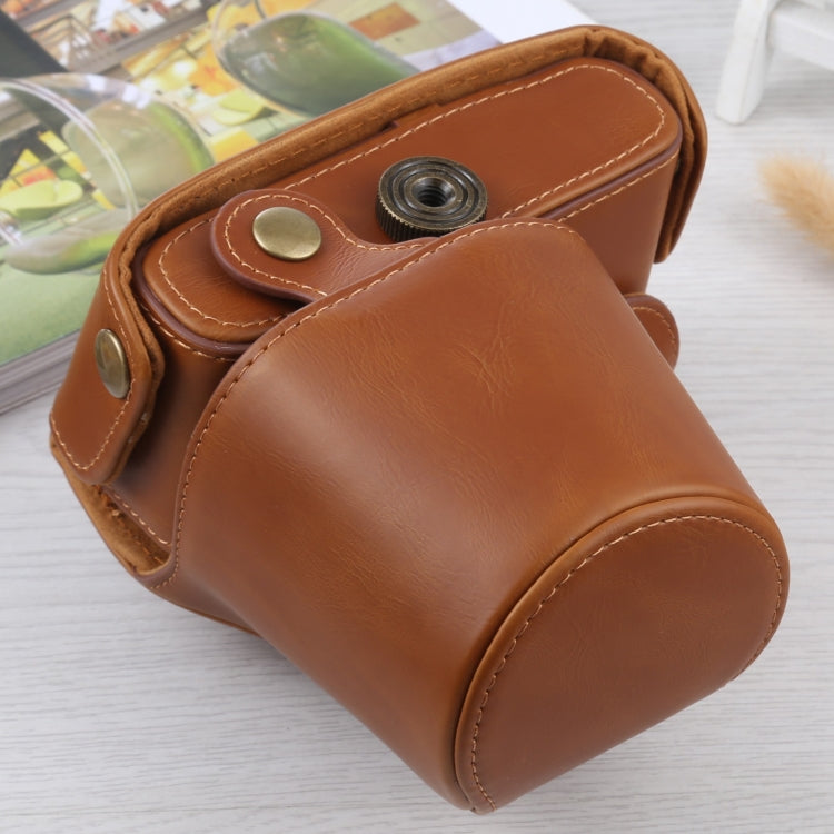 Full Body Camera PU Leather Case Bag with Strap for Olympus E-PL3 / E-PM1 (Brown) - free shipping - PMC TechLife - Order now!