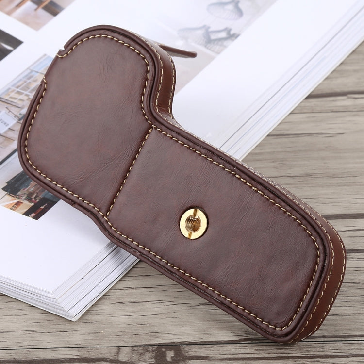 1/4 inch Thread PU Leather Camera Half Case Base for Canon EOS 5D Mark IV / 5D Mark III(Coffee) - Half Case by PMC TechLife | Online Shopping South Africa | PMC TechLife