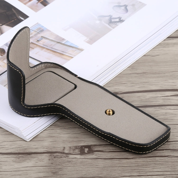 1/4 inch Thread PU Leather Camera Half Case Base for Canon EOS 6D /  6D Mark II (Black) - free shipping - PMC TechLife - Order now!