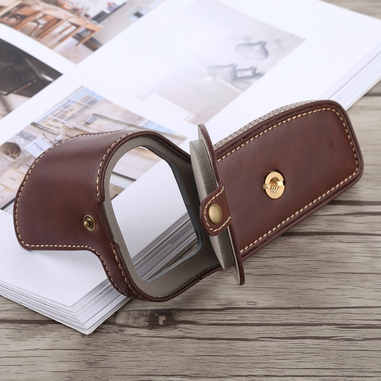 1/4 inch Thread PU Leather Camera Half Case Base for Canon EOS 6D /  6D Mark II (Coffee) - free shipping - PMC TechLife - Order now!