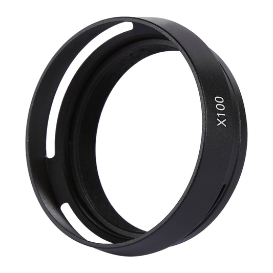 49mm Metal Vented Lens Hood for Fujifilm X100(Black) - Lens Hood by PMC Jewellery | Online Shopping South Africa | PMC Jewellery