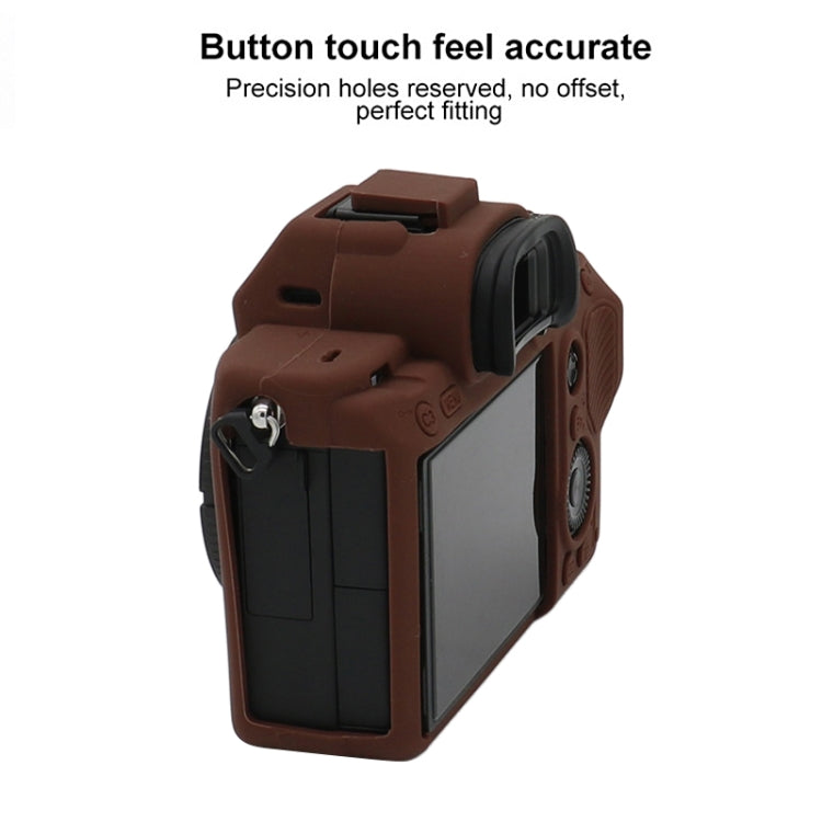 For Sony A7 III / ILCE-7M3 / A7R III Soft Silicone Protective Case(Coffee) - Protective Case by PMC TechLife | Online Shopping South Africa | PMC TechLife | Buy Now Pay Later Mobicred