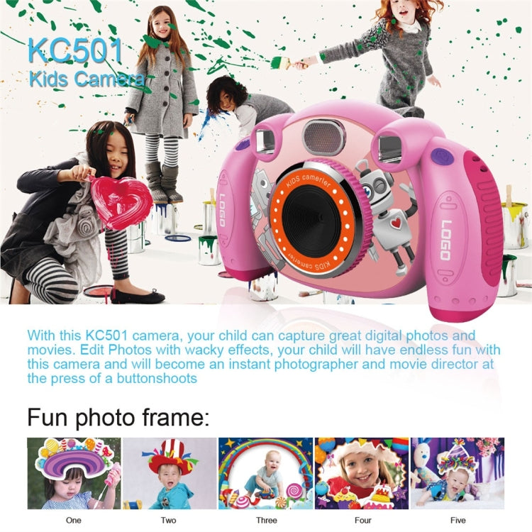 KC501 3 Million Pixels 2.0 inch HD Screen Digital Children Camera (Pink) - Children Cameras by PMC Jewellery | Online Shopping South Africa | PMC Jewellery | Buy Now Pay Later Mobicred