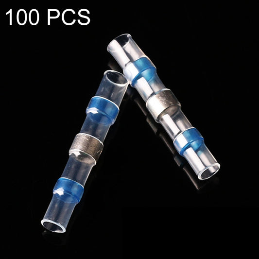 100 PCS AWG16-14 1.5-2.5mm Seal Heat Shrink Butt Wire Connectors Blue Terminals Solder Sleeve(Blue) - Solder Sleeve by PMC Jewellery | Online Shopping South Africa | PMC Jewellery | Buy Now Pay Later Mobicred