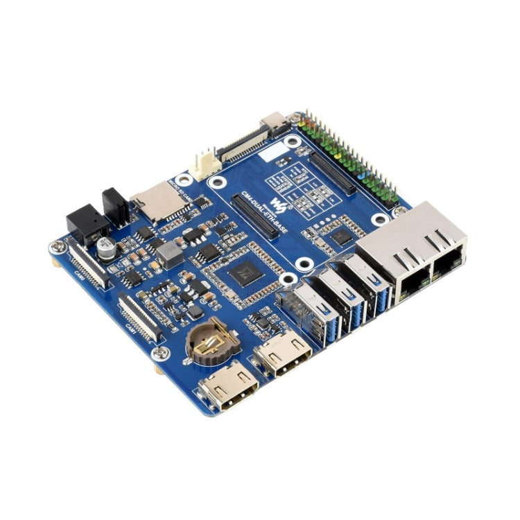 Waveshare Compute Module Dual Gigabit Ethernet Base Board for Raspberry Pi CM4 - LCD & LED Display Module by WAVESHARE | Online Shopping South Africa | PMC Jewellery | Buy Now Pay Later Mobicred