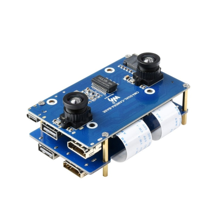 Waveshare Binocular Camera Base Board with Interface Expander for Raspberry Pi Compute Module 4 - free shipping - PMC TechLife - Order now!