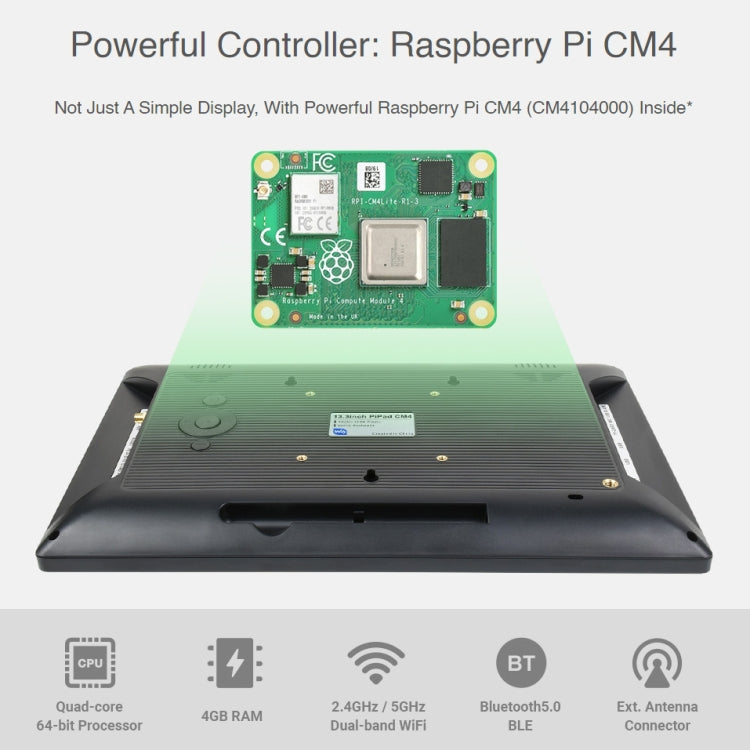 WAVESHARE Mini-Computer Powered by Raspberry Pi CM4 Touch Screen(US Plug) - free shipping - PMC Jewellery - Order now!