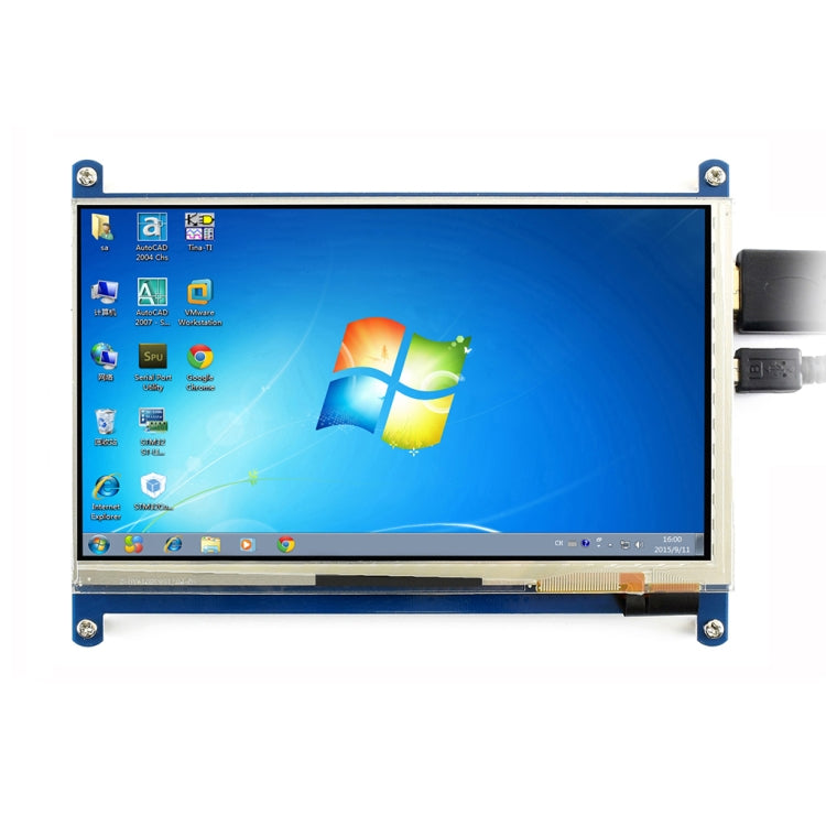 WAVESHARE 7 Inch HDMI LCD (C) 1024x600 Touch Screen  for Raspberry Pi with Bicolor Case - LCD & LED Display Module by PMC Jewellery | Online Shopping South Africa | PMC Jewellery | Buy Now Pay Later Mobicred