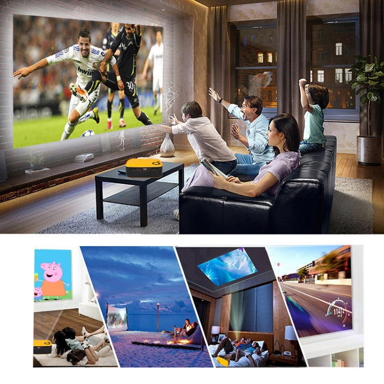 A2000 1080P Mini Portable Smart Projector Children Projector, UK Plug(White Grey) - free shipping - PMC Jewellery - Order now!