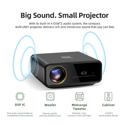 AUN U001 4K 18000 Lumens Portable Home Theater LED HD Digital Projector (AU Plug) - LED Projector by AUN | Online Shopping South Africa | PMC Jewellery | Buy Now Pay Later Mobicred