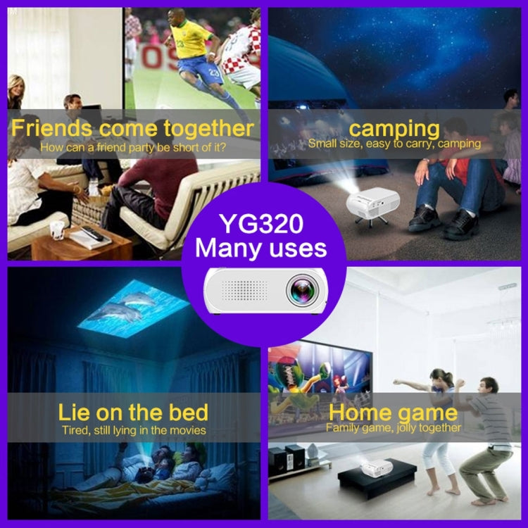 YG320 320*240 Mini LED Projector Home Theater, Support HDMI & AV & SD & USB (Silver) - Mini Projector by PMC Jewellery | Online Shopping South Africa | PMC Jewellery | Buy Now Pay Later Mobicred