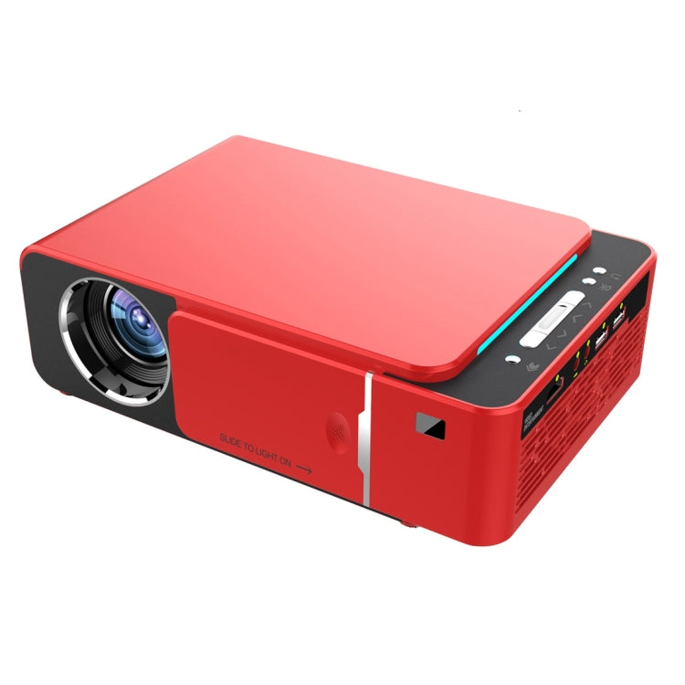 T6 2000ANSI Lumens Mini Theater Projector, Android 7.1 RK3128 Quad Core, 1GB+8GB, US Plug(Red) - LED Projector by PMC Jewellery | Online Shopping South Africa | PMC Jewellery | Buy Now Pay Later Mobicred