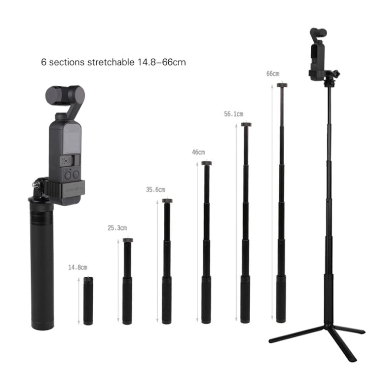 Sunnylife OP-Q9195 Metal Adapter + Tripod + Extending Rod for DJI OSMO Pocket - Mount & Holder by Sunnylife | Online Shopping South Africa | PMC Jewellery | Buy Now Pay Later Mobicred