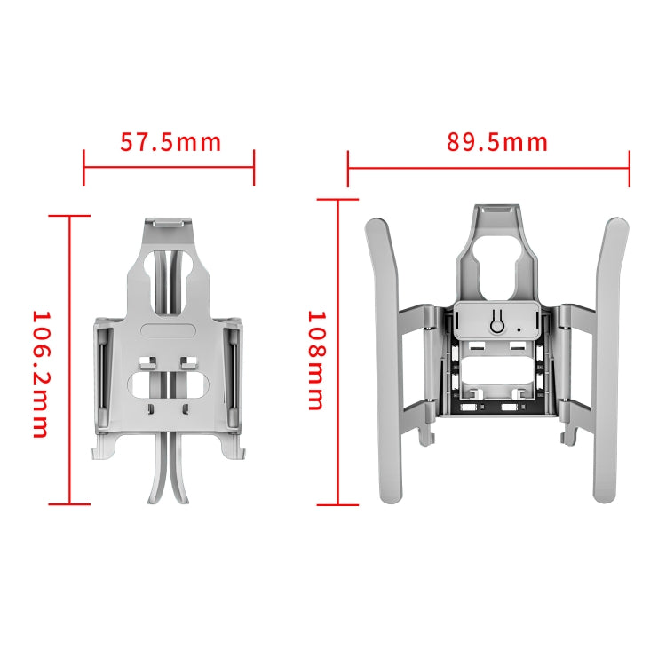 For DJI Mini 4 Pro STARTRC LED Light Folding Heightened Landing Gear Training Rack (Grey) - Other by STARTRC | Online Shopping South Africa | PMC Jewellery | Buy Now Pay Later Mobicred