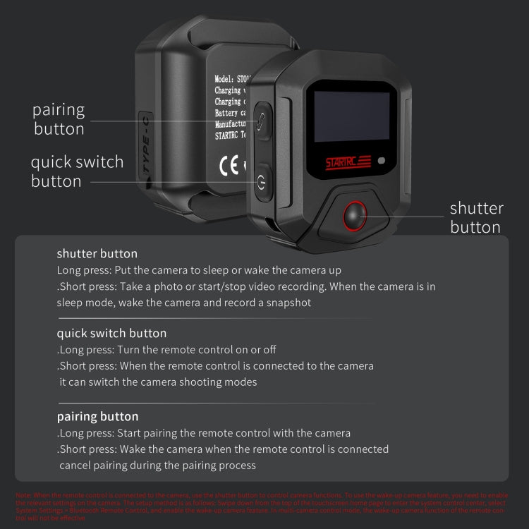 For DJI Osmo Action 5 Pro / 4 GPS Bluetooth Remote Control (Black) - free shipping - PMC TechLife - Order now!