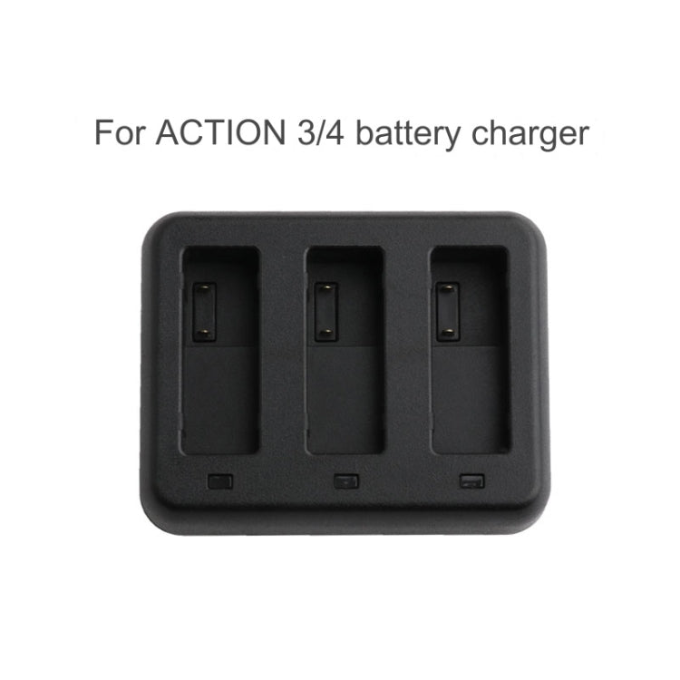 For DJI Osmo Action 4 / 3 Tri-Slot Batteries Charger (Black) -  by PMC Jewellery | Online Shopping South Africa | PMC Jewellery | Buy Now Pay Later Mobicred