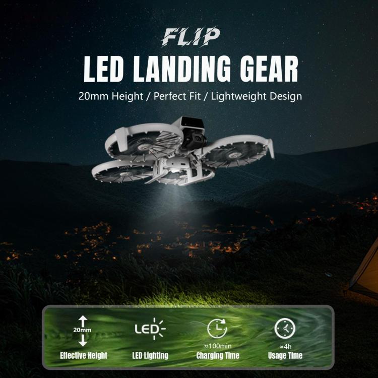 For DJI Flip STARTRC LED Light Folding Heightened Landing Gear Training Rack - free shipping - PMC TechLife - Order now!