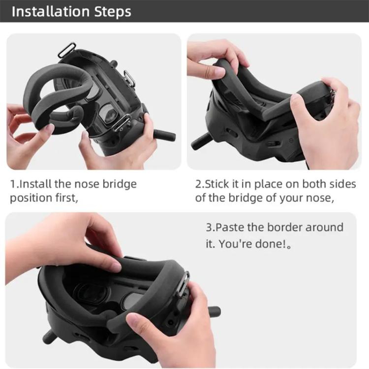 For DJI FPV Goggles V2  BRDRC Flying Glasses Protector Eyecups (Dark Grey) - free shipping - PMC TechLife - Order now!