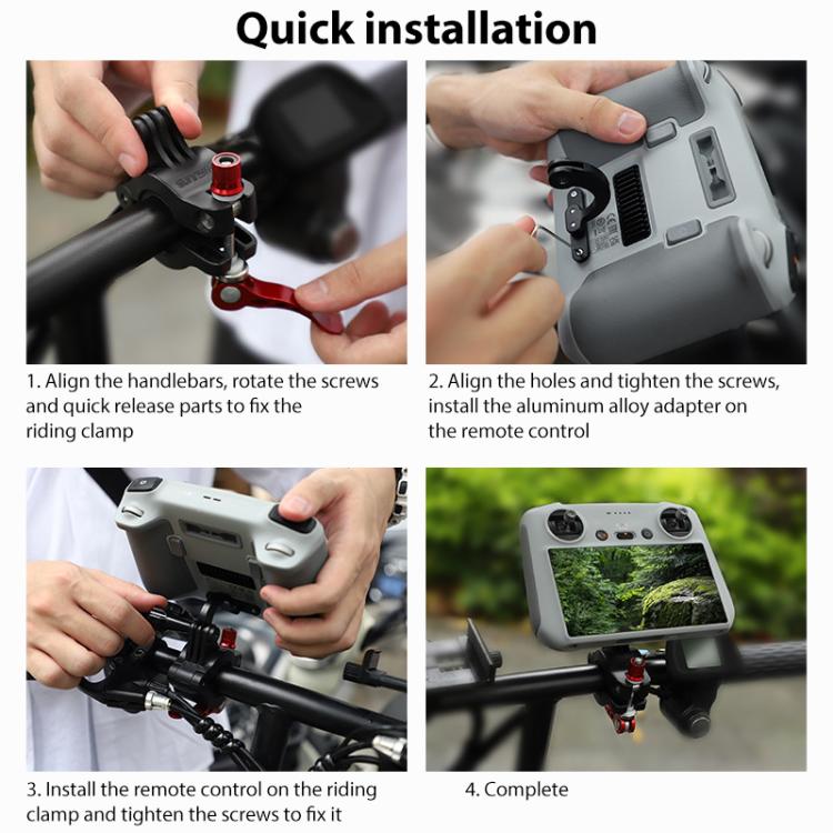 For DJI RC2 Sunnylife Remote Control Shooting Camera Bicycle Clip Mount (Black) - free shipping - PMC TechLife - Order now!