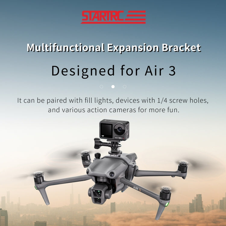 For DJI Air 3 STARTRC Night Navigation Light Speaker Expansion Mount (Grey) - free shipping - PMC TechLife - Order now!