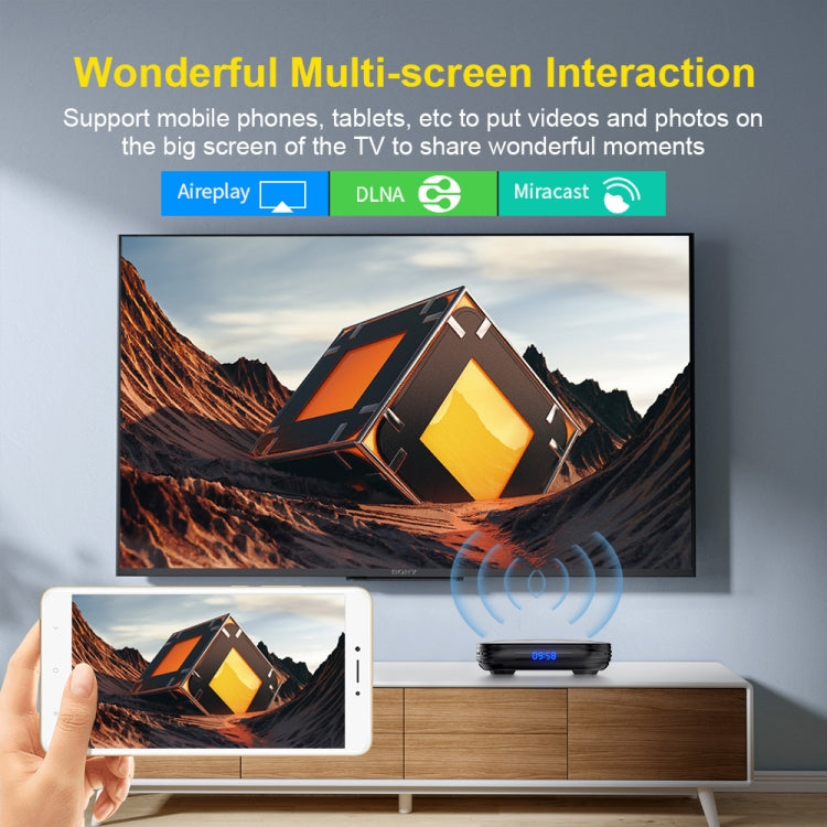 HK1 RBOX-H8S 4K Ultra HD Android 12.0 Smart TV Box with Remote Control, Allwinner H618 Quad-Core, 2GB+16GB(UK Plug) - Others by PMC Jewellery | Online Shopping South Africa | PMC Jewellery | Buy Now Pay Later Mobicred