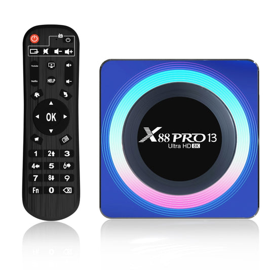 Acrylic X88 Pro 13 8K Ultra HD Android 13.0 Smart TV Box with Remote Control, RK3528 Quad-Core, 2GB+16GB(UK Plug) - Others by PMC Jewellery | Online Shopping South Africa | PMC Jewellery | Buy Now Pay Later Mobicred