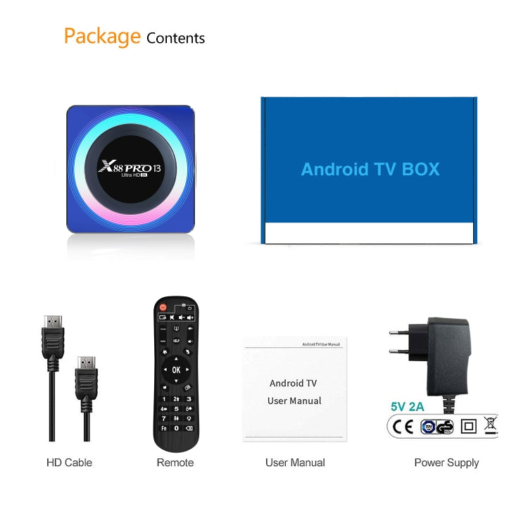 Acrylic X88 Pro 13 8K Ultra HD Android 13.0 Smart TV Box with Remote Control, RK3528 Quad-Core, 4G+32GB(UK Plug) - Others by PMC Jewellery | Online Shopping South Africa | PMC Jewellery | Buy Now Pay Later Mobicred